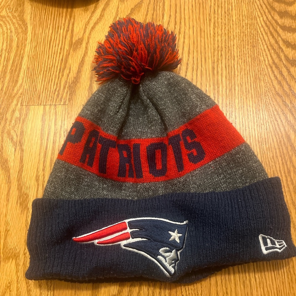New Era Patriots Beanie - Red, Gray, and Blue